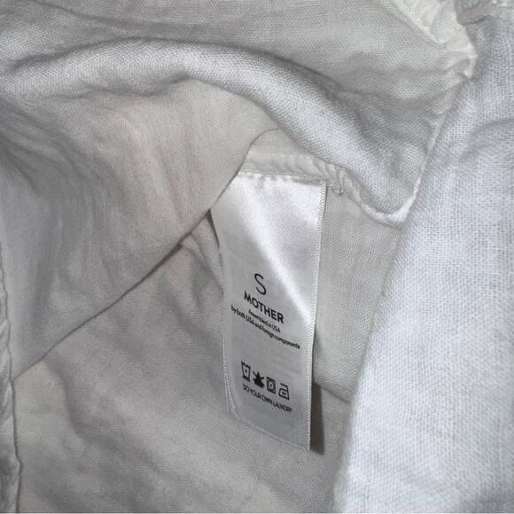 MOTHER  Lace Up Frenchie Frenchie Top Small White - Picture 10 of 10